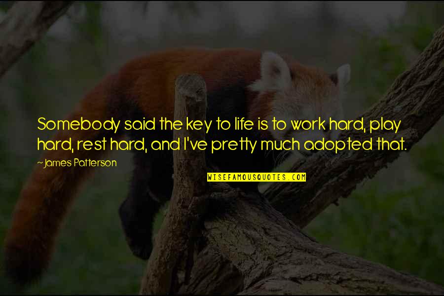 Life Hard Work Quotes By James Patterson: Somebody said the key to life is to