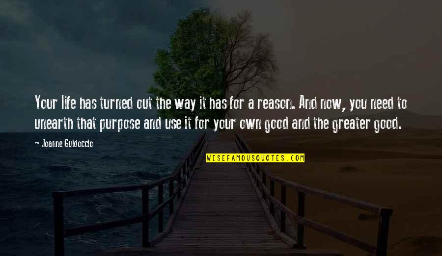 Life Has Turned Quotes By Joanne Guidoccio: Your life has turned out the way it