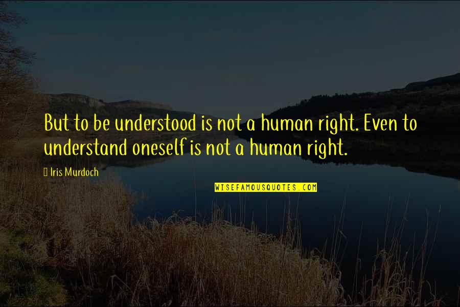 Life Hinduism Quotes By Iris Murdoch: But to be understood is not a human