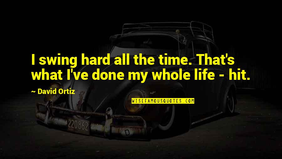 Life Hit You Hard Quotes By David Ortiz: I swing hard all the time. That's what