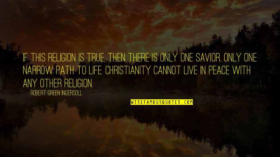 Life In Christian Quotes By Robert Green Ingersoll: If this religion is true, then there is