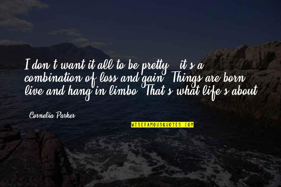 Life In Limbo Quotes By Cornelia Parker: I don't want it all to be pretty