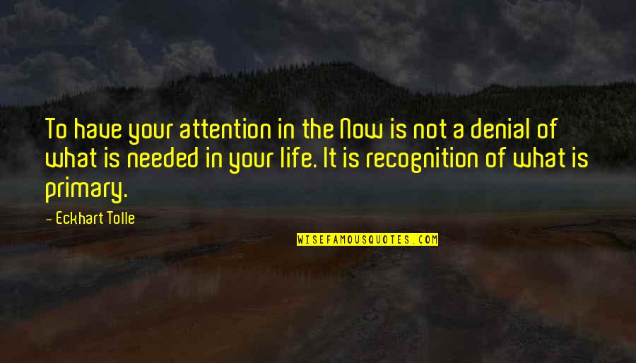 Life In The Now Quotes By Eckhart Tolle: To have your attention in the Now is