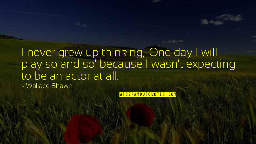 Life In Urdu Breakouts Quotes By Wallace Shawn: I never grew up thinking, 'One day I