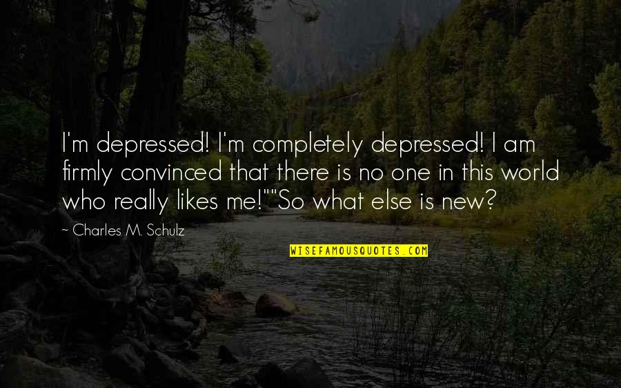 Life Insurance Usaa Quotes By Charles M. Schulz: I'm depressed! I'm completely depressed! I am firmly