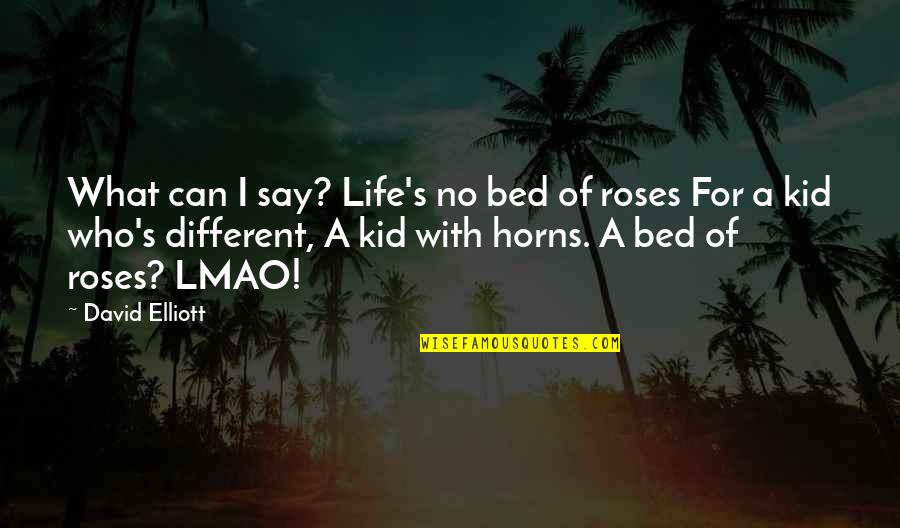 Life Is A Bed Of Roses Quotes By David Elliott: What can I say? Life's no bed of