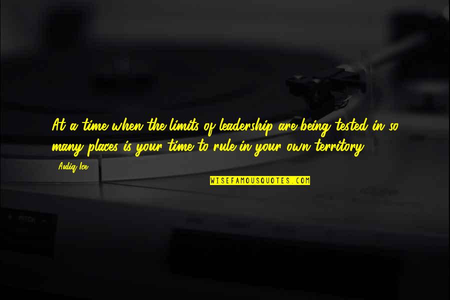 Life Is A Chance Quotes By Auliq Ice: At a time when the limits of leadership Life Is A Chance Quotes By Auliq Ice: At a time when the limits of leadership