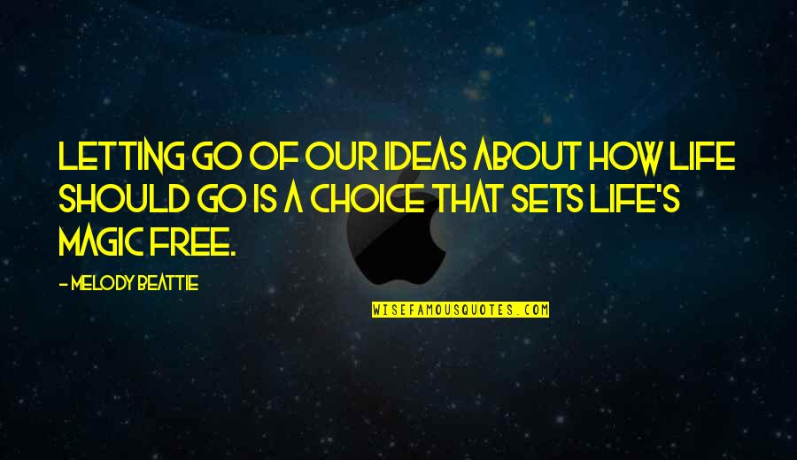 Life Is A Choice Quotes By Melody Beattie: Letting go of our ideas about how life Life Is A Choice Quotes By Melody Beattie: Letting go of our ideas about how life