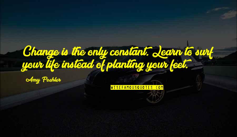 Life Is A Constant Change Quotes By Amy Poehler: Change is the only constant. Learn to surf