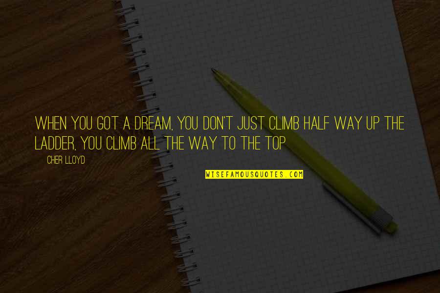 Life Is A Ladder Quotes By Cher Lloyd: When you got a dream, you don't just Life Is A Ladder Quotes By Cher Lloyd: When you got a dream, you don't just