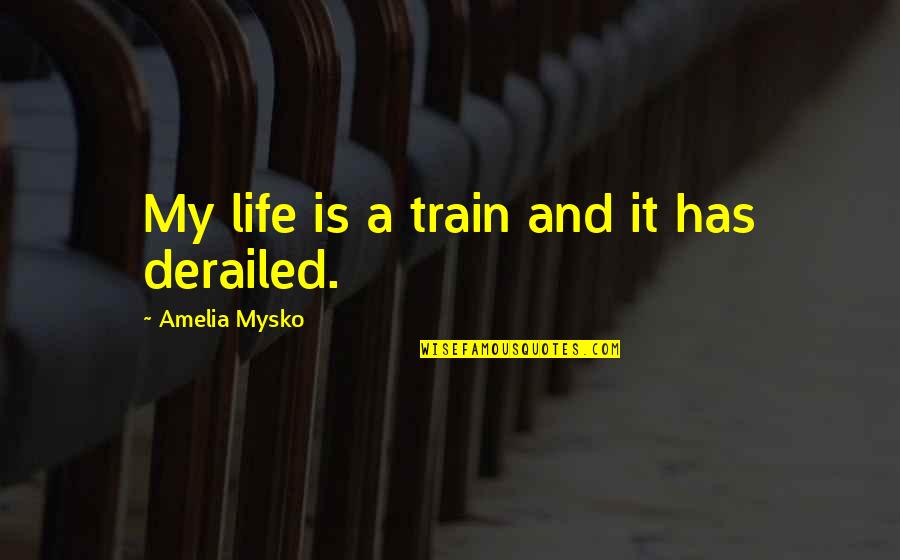 Life Is A Train Quotes By Amelia Mysko: My life is a train and it has