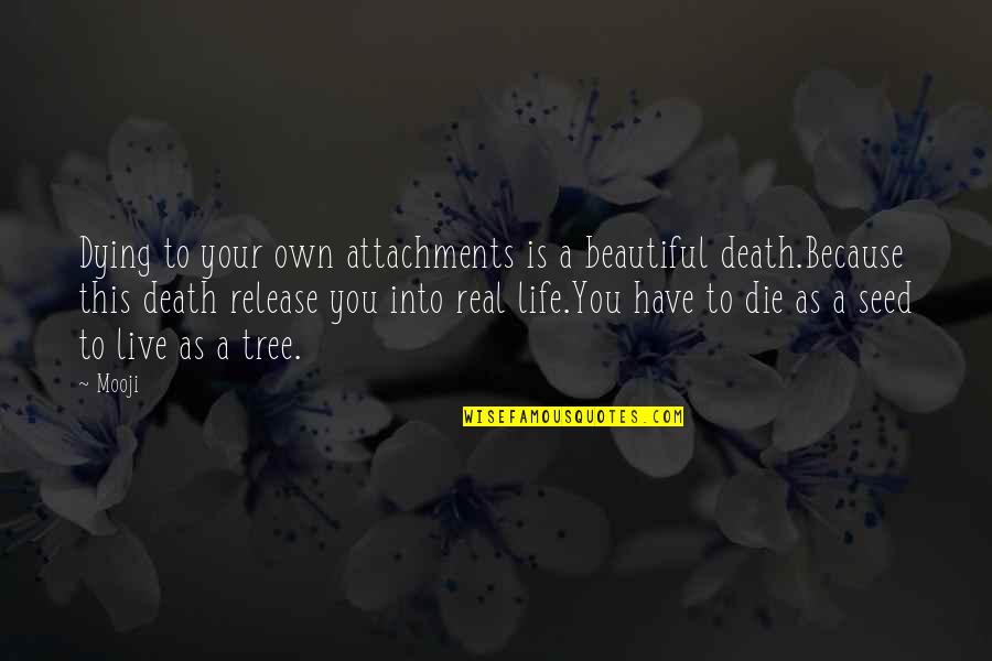 Life Is Beautiful Because Of You Quotes By Mooji: Dying to your own attachments is a beautiful