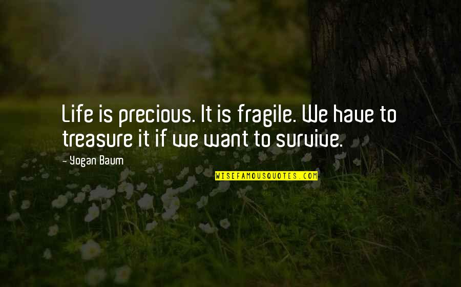Life Is Fragile Quotes By Yogan Baum: Life is precious. It is fragile. We have