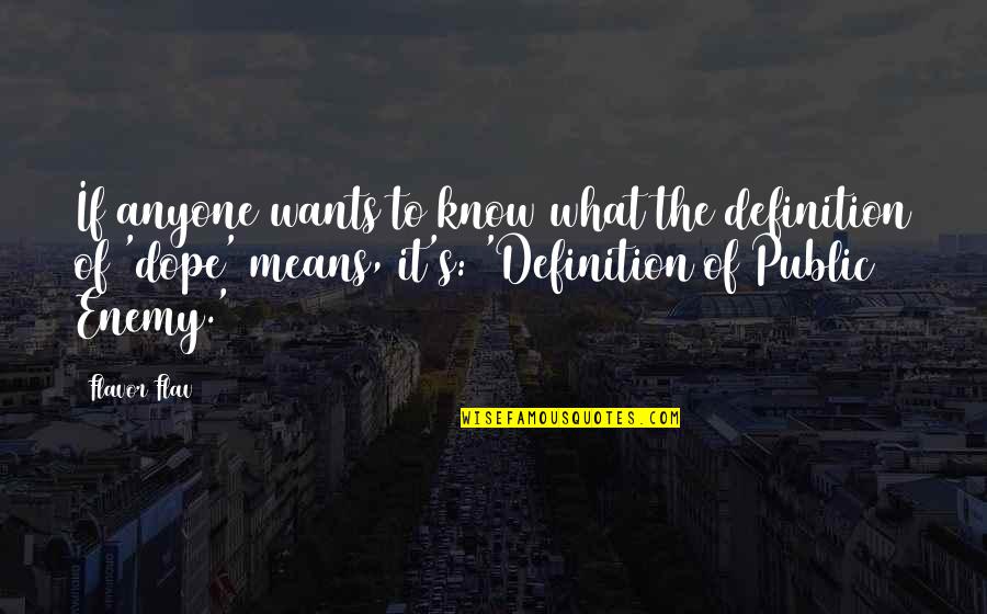 Life Is Impermanent Quotes By Flavor Flav: If anyone wants to know what the definition