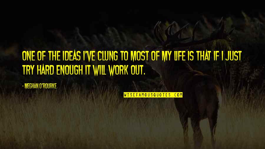 Life Is Just One Quotes By Meghan O'Rourke: One of the ideas I've clung to most Life Is Just One Quotes By Meghan O'Rourke: One of the ideas I've clung to most