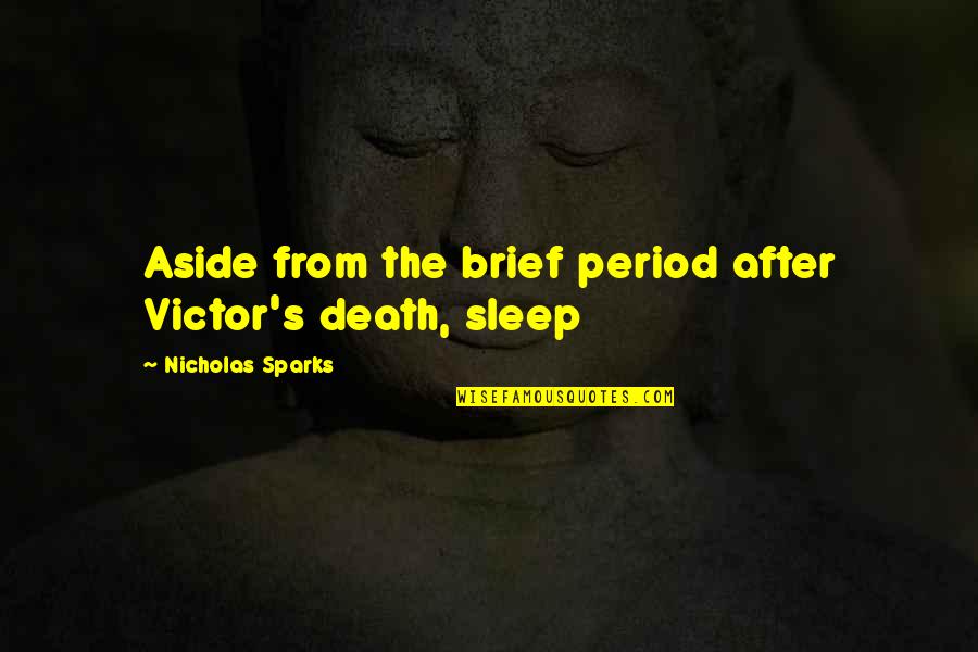 Life Is Like A Puzzle Quotes By Nicholas Sparks: Aside from the brief period after Victor's death,