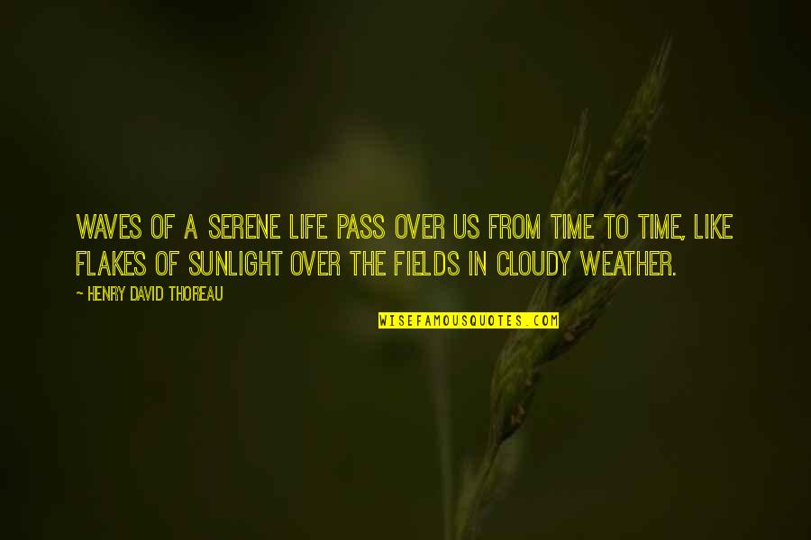 Life Is Like The Weather Quotes By Henry David Thoreau: Waves of a serene life pass over us