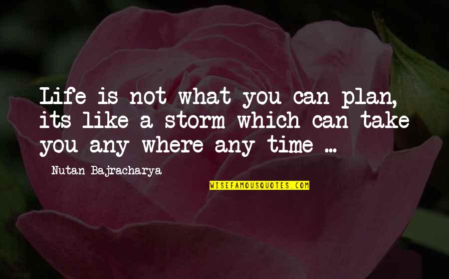 Life Is Like Time Quotes By Nutan Bajracharya: Life is not what you can plan, its