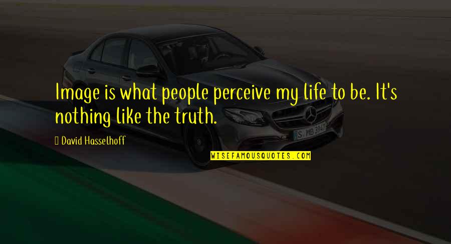 Life Is Like What Quotes By David Hasselhoff: Image is what people perceive my life to