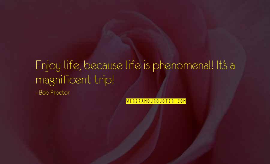 Life Is Magnificent Quotes By Bob Proctor: Enjoy life, because life is phenomenal! It's a