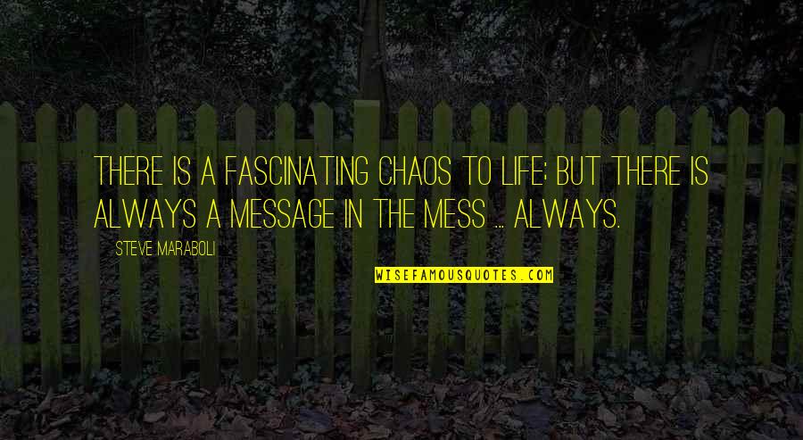 Life Is Mess Quotes By Steve Maraboli: There is a fascinating chaos to life; but