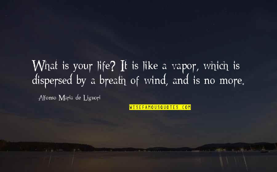 Life Is No More Quotes By Alfonso Maria De Liguori: What is your life? It is like a Life Is No More Quotes By Alfonso Maria De Liguori: What is your life? It is like a