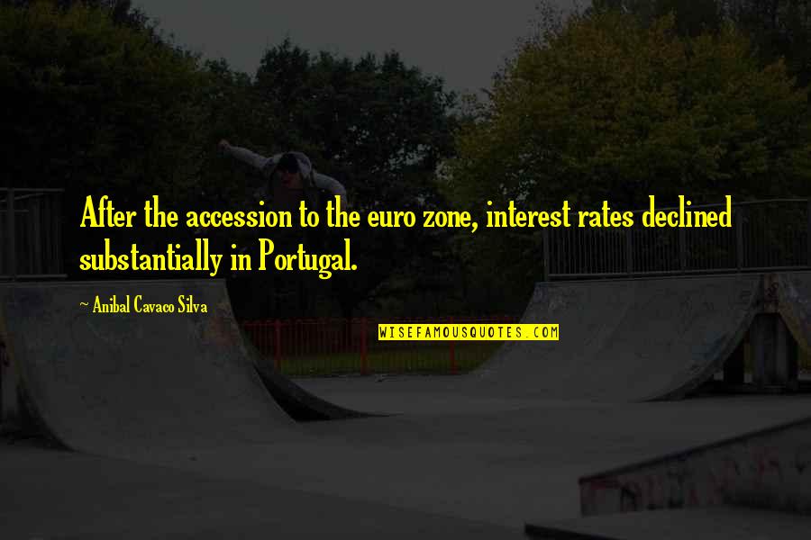 Life Is Not An Easy Road Quotes By Anibal Cavaco Silva: After the accession to the euro zone, interest