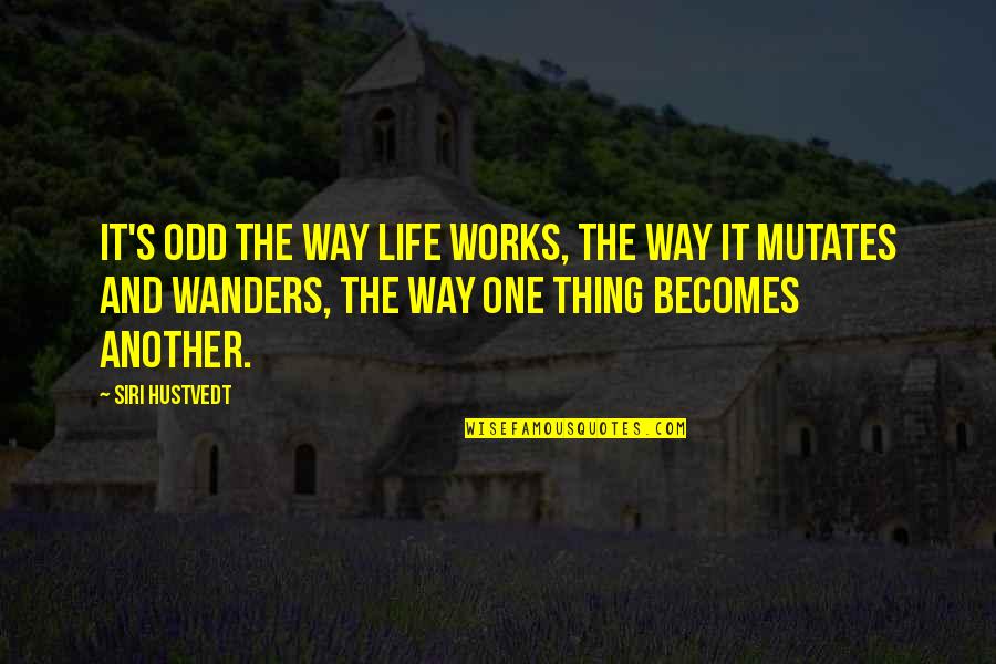 Life Is Odd Quotes By Siri Hustvedt: It's odd the way life works, the way Life Is Odd Quotes By Siri Hustvedt: It's odd the way life works, the way