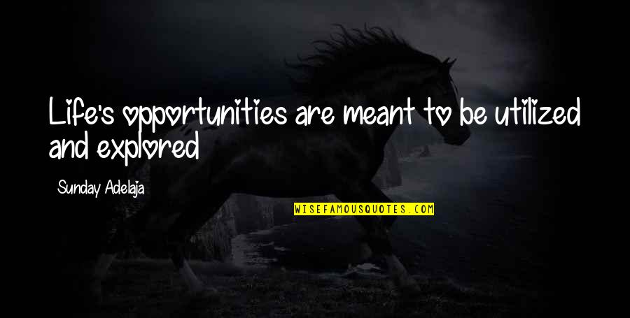 Life Is So Unfair Sometimes Quotes By Sunday Adelaja: Life's opportunities are meant to be utilized and