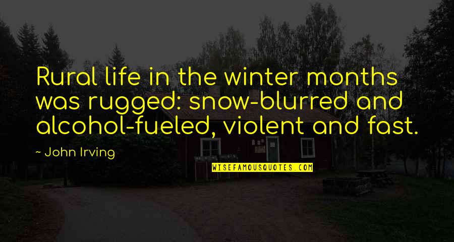Life Is Too Fast Quotes By John Irving: Rural life in the winter months was rugged: