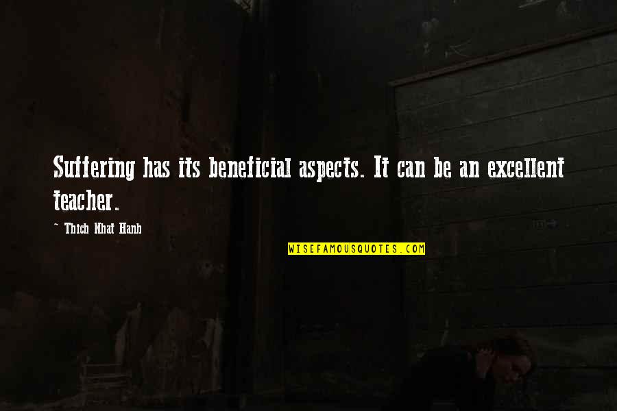 Life Isnt About You Quotes By Thich Nhat Hanh: Suffering has its beneficial aspects. It can be Life Isnt About You Quotes By Thich Nhat Hanh: Suffering has its beneficial aspects. It can be