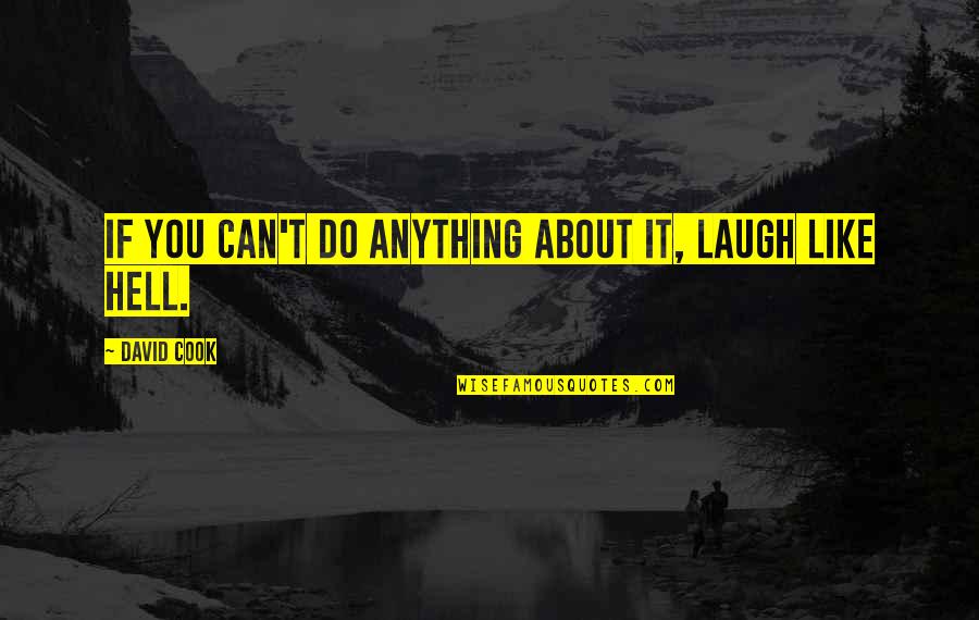 Life Laugh Quotes By David Cook: If you can't do anything about it, laugh