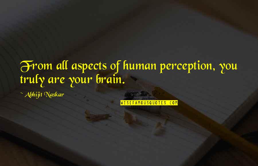 Life Lessons Brainy Quotes By Abhijit Naskar: From all aspects of human perception, you truly