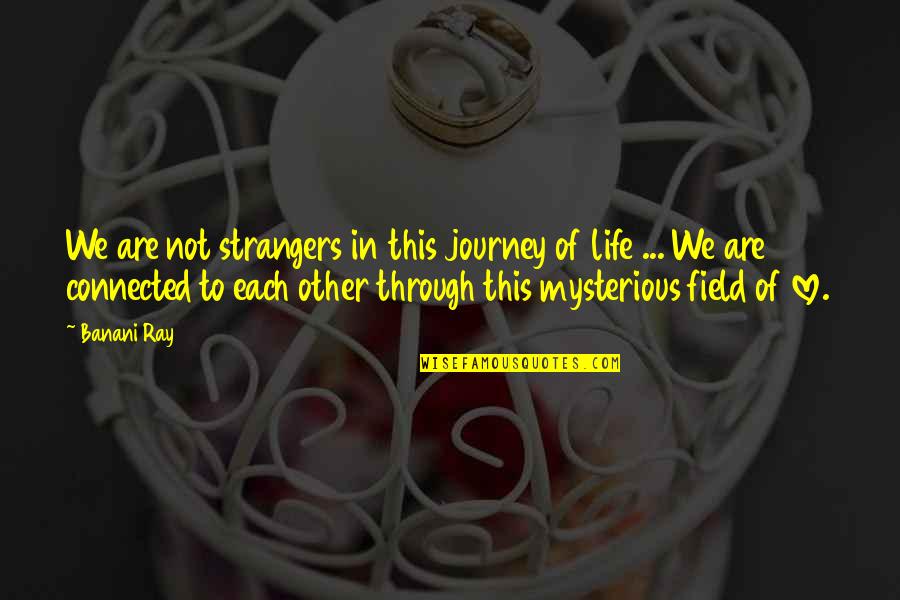 Life Lessons In Love Quotes By Banani Ray: We are not strangers in this journey of