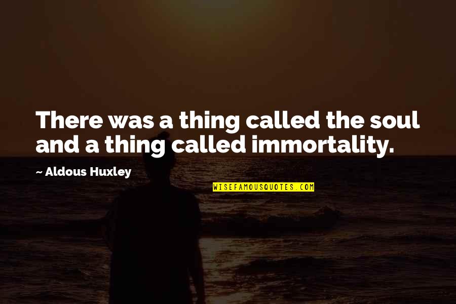 Life Lessons Sad Quotes By Aldous Huxley: There was a thing called the soul and