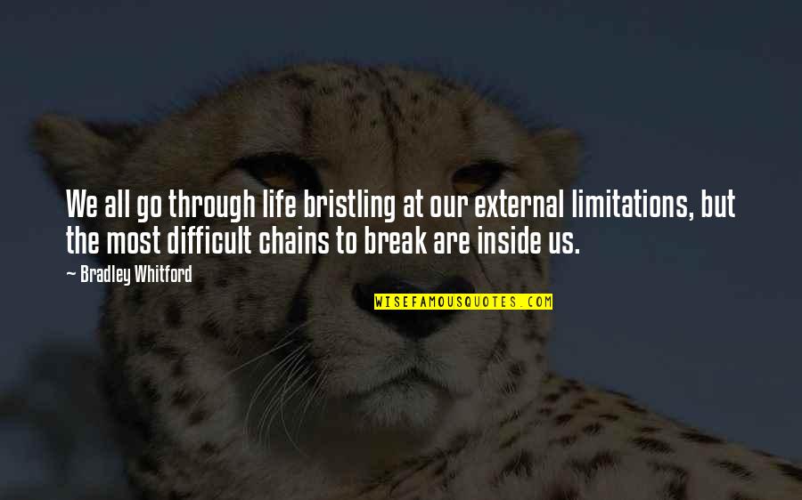 Life Limitations Quotes By Bradley Whitford: We all go through life bristling at our Life Limitations Quotes By Bradley Whitford: We all go through life bristling at our