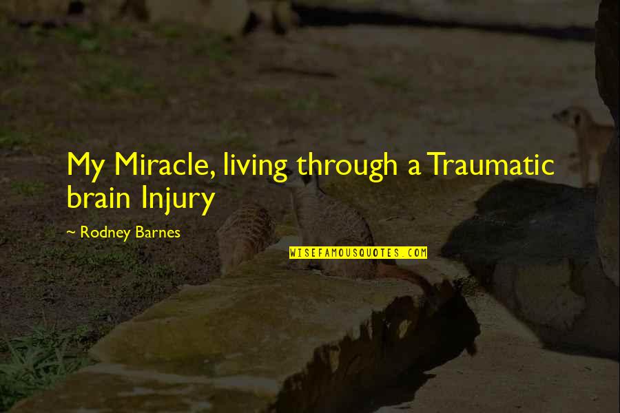Life Love Friends And Family Quotes By Rodney Barnes: My Miracle, living through a Traumatic brain Injury