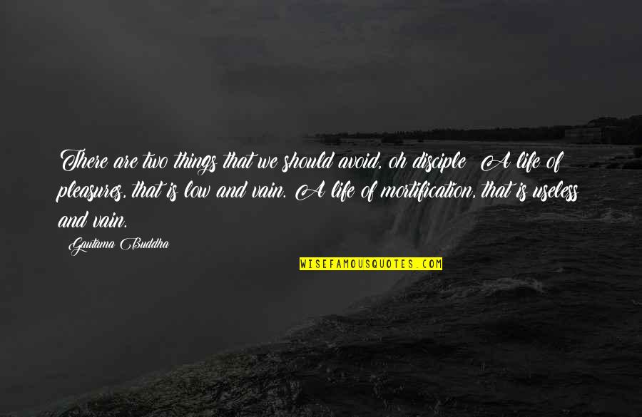 Life Low Quotes By Gautama Buddha: There are two things that we should avoid,