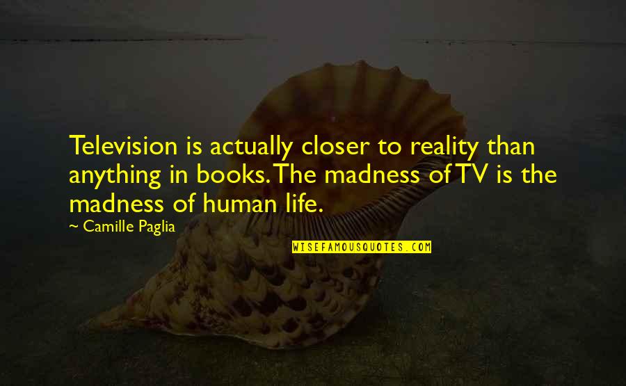 Life Madness Quotes By Camille Paglia: Television is actually closer to reality than anything