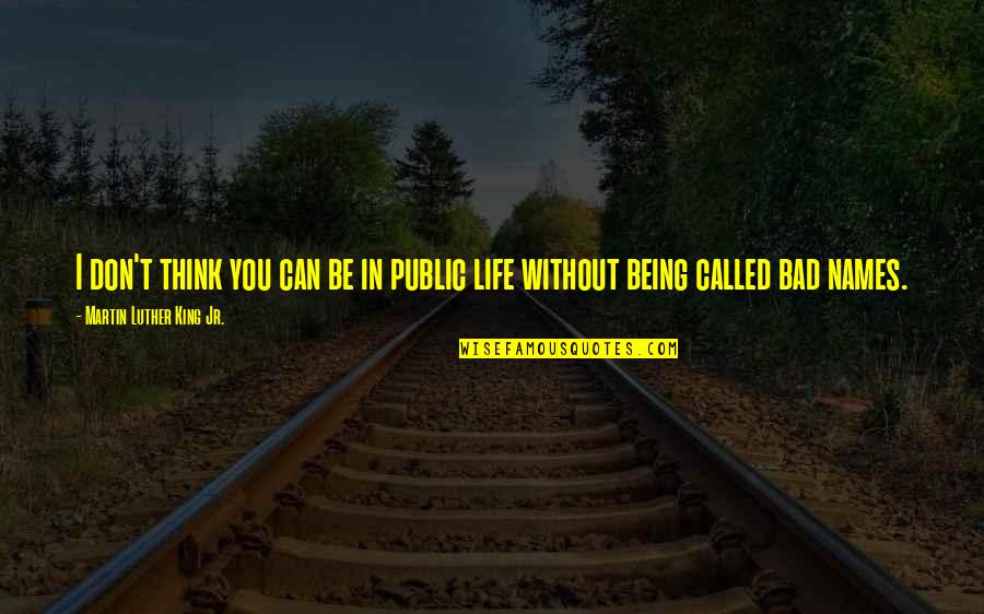 Life Martin Luther King Jr Quotes By Martin Luther King Jr.: I don't think you can be in public