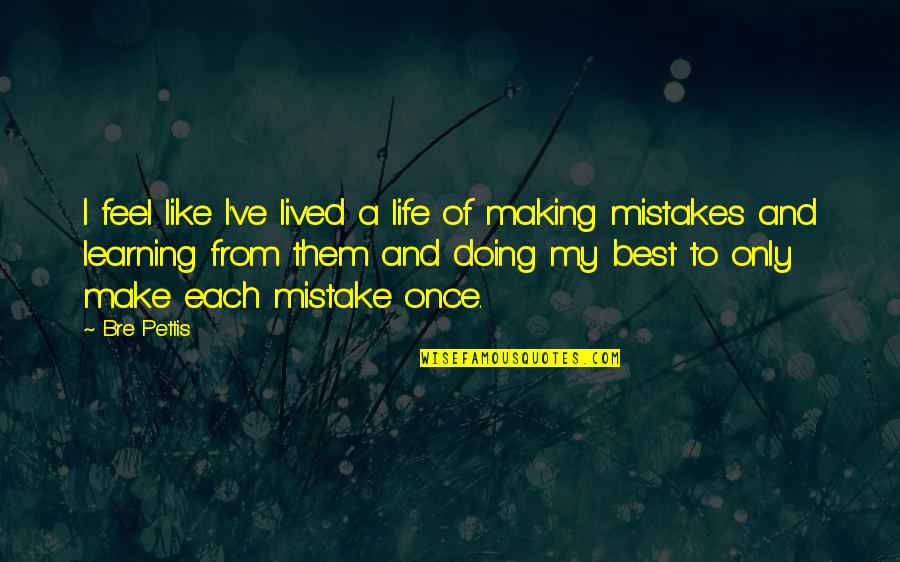 Life Mistakes And Learning Quotes By Bre Pettis: I feel like I've lived a life of