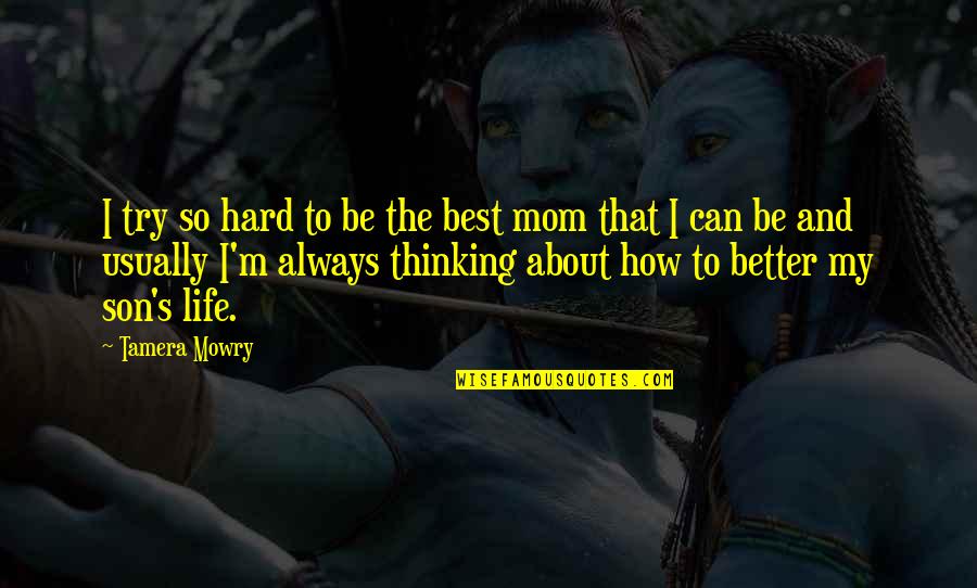 Life Mom Quotes By Tamera Mowry: I try so hard to be the best