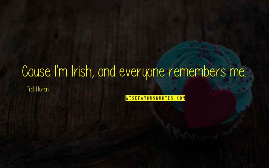 Life Moments That Take Your Breath Away Quotes By Niall Horan: Cause I'm Irish, and everyone remembers me.