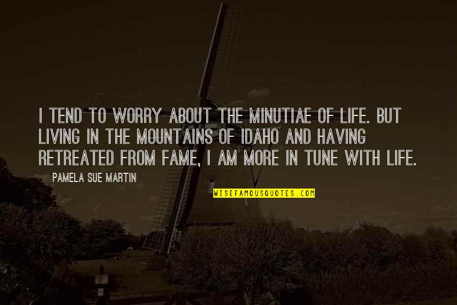 Life Mountains Quotes By Pamela Sue Martin: I tend to worry about the minutiae of Life Mountains Quotes By Pamela Sue Martin: I tend to worry about the minutiae of