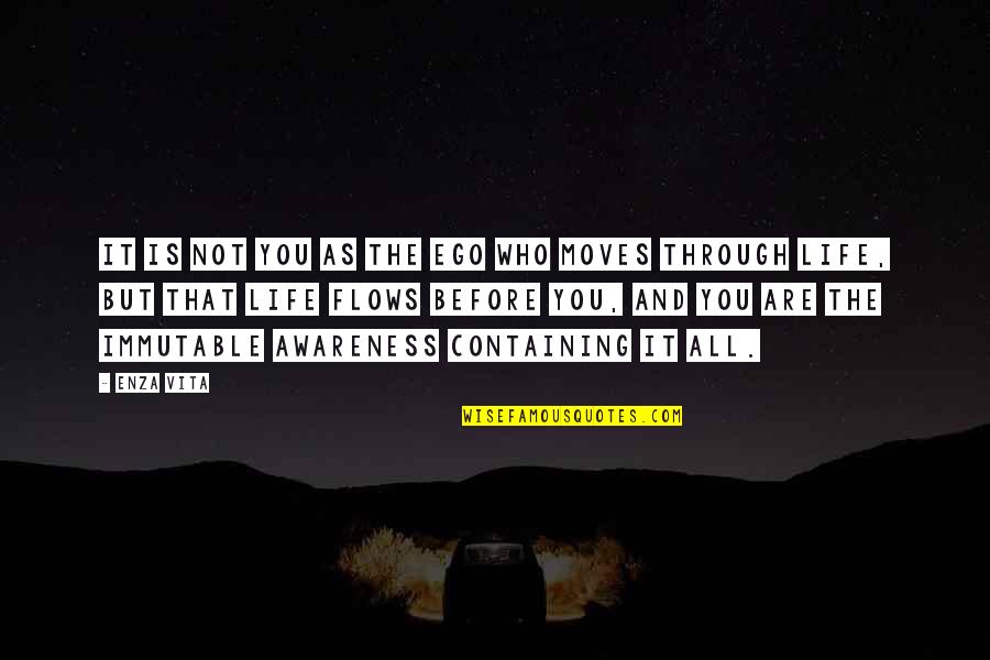 Life Moves On Quotes By Enza Vita: It is not you as the ego who