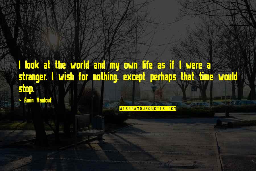 Life My Own Life Quotes By Amin Maalouf: I look at the world and my own