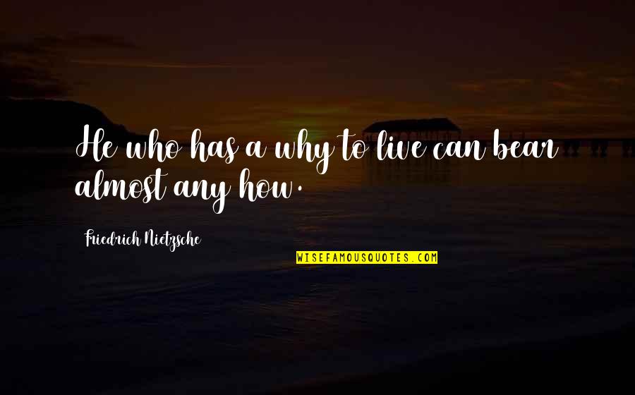 Life Nietzsche Quotes By Friedrich Nietzsche: He who has a why to live can