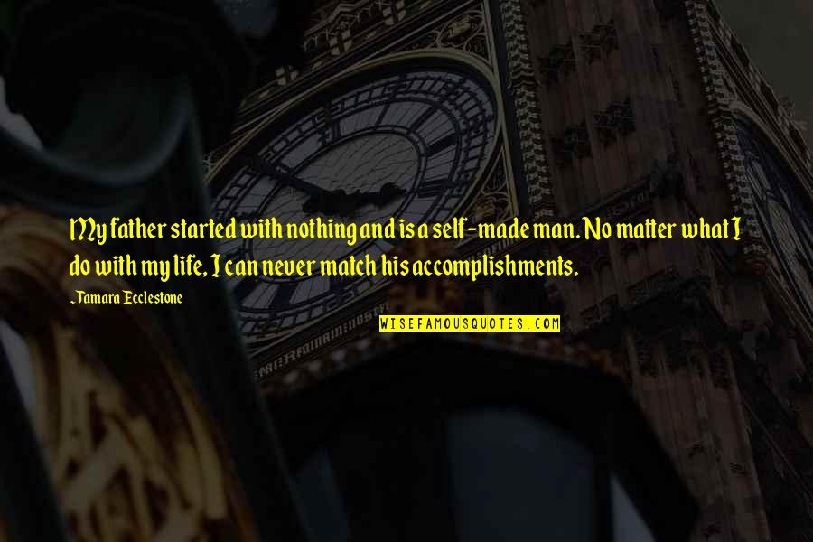 Life Nothing Without You Quotes By Tamara Ecclestone: My father started with nothing and is a