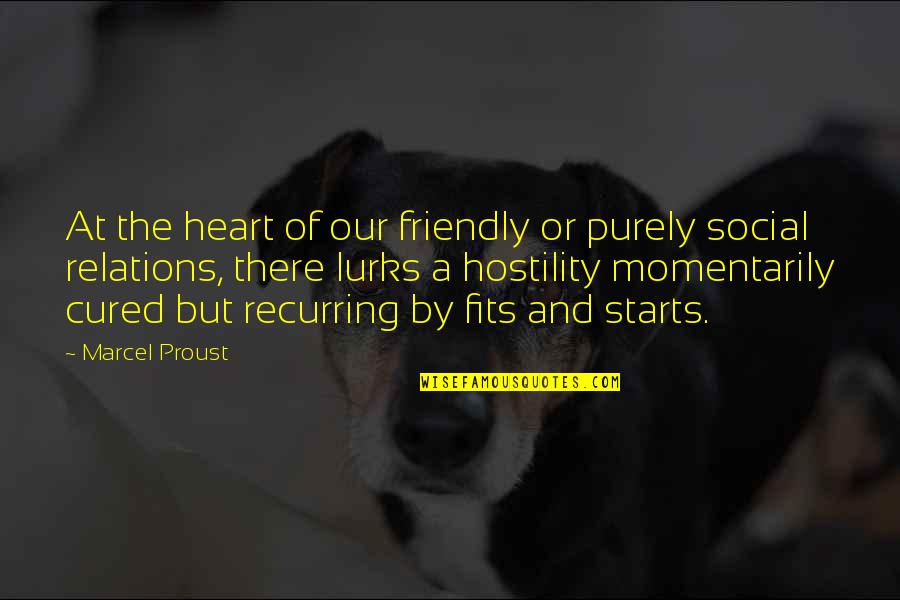 Life Observations Quotes By Marcel Proust: At the heart of our friendly or purely