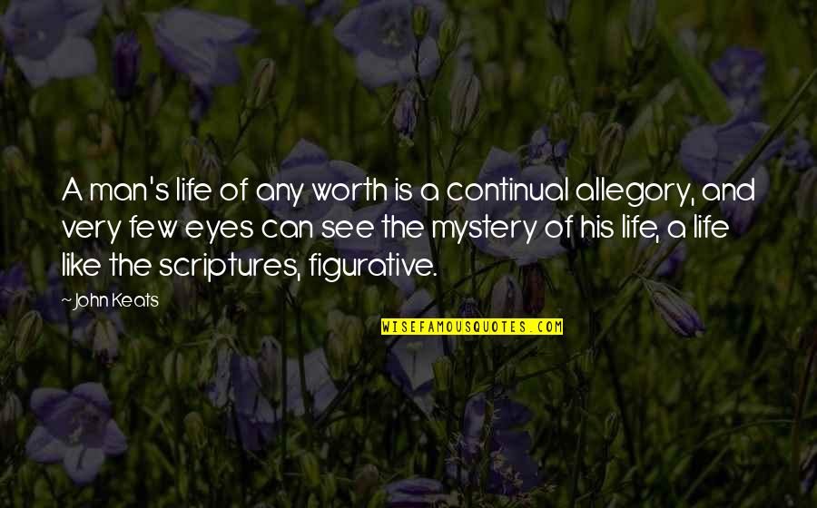 Life Of A Man Quotes By John Keats: A man's life of any worth is a Life Of A Man Quotes By John Keats: A man's life of any worth is a